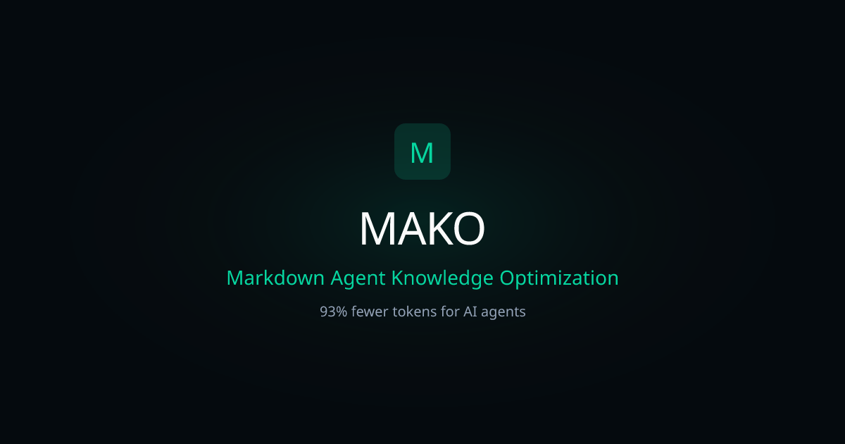MAKO: Open Protocol Reduces LLM Token Consumption by 93% for Web Content